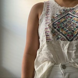 tank top with colorful threading